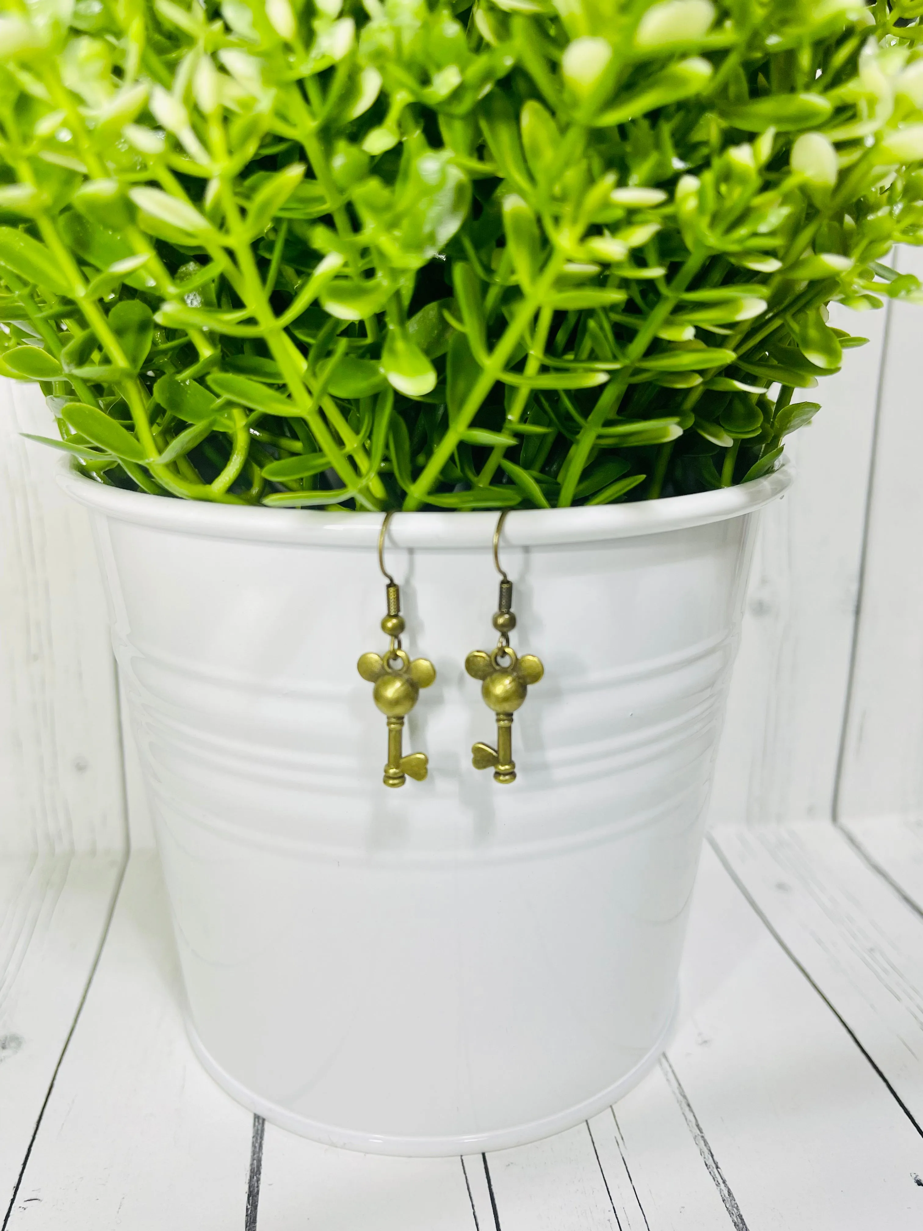 Lock N Key Mouse Earrings