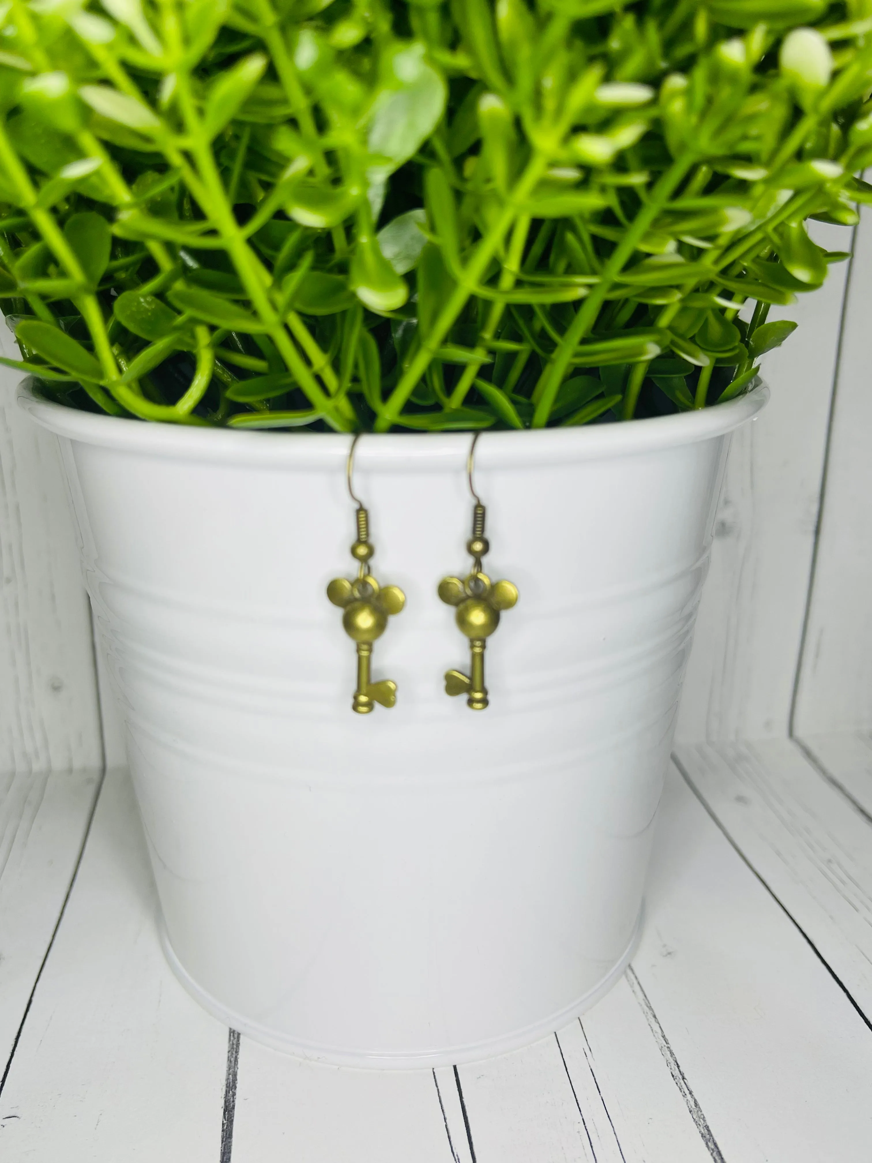 Lock N Key Mouse Earrings