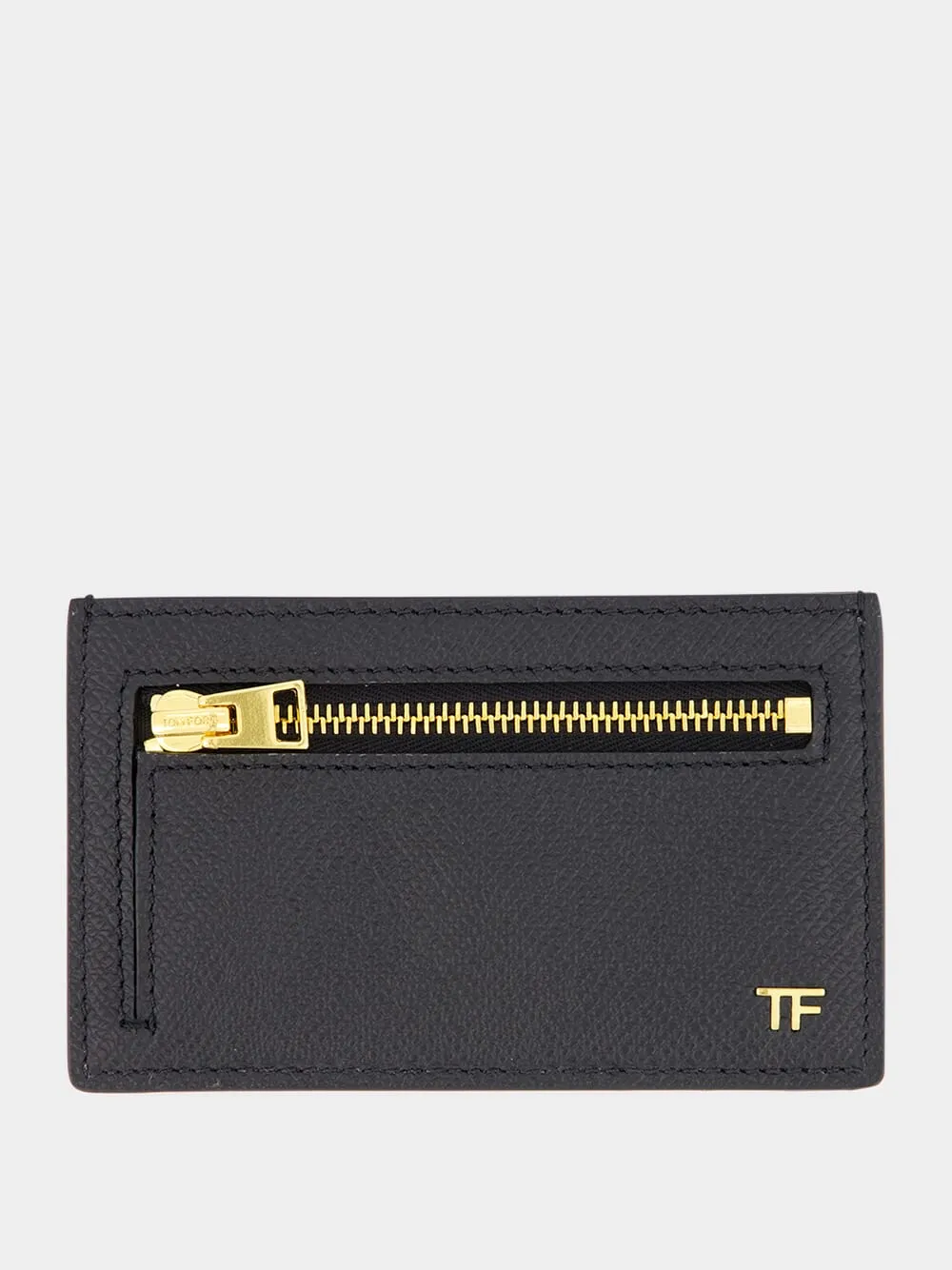 Logo-Stamp Leather Card Holder