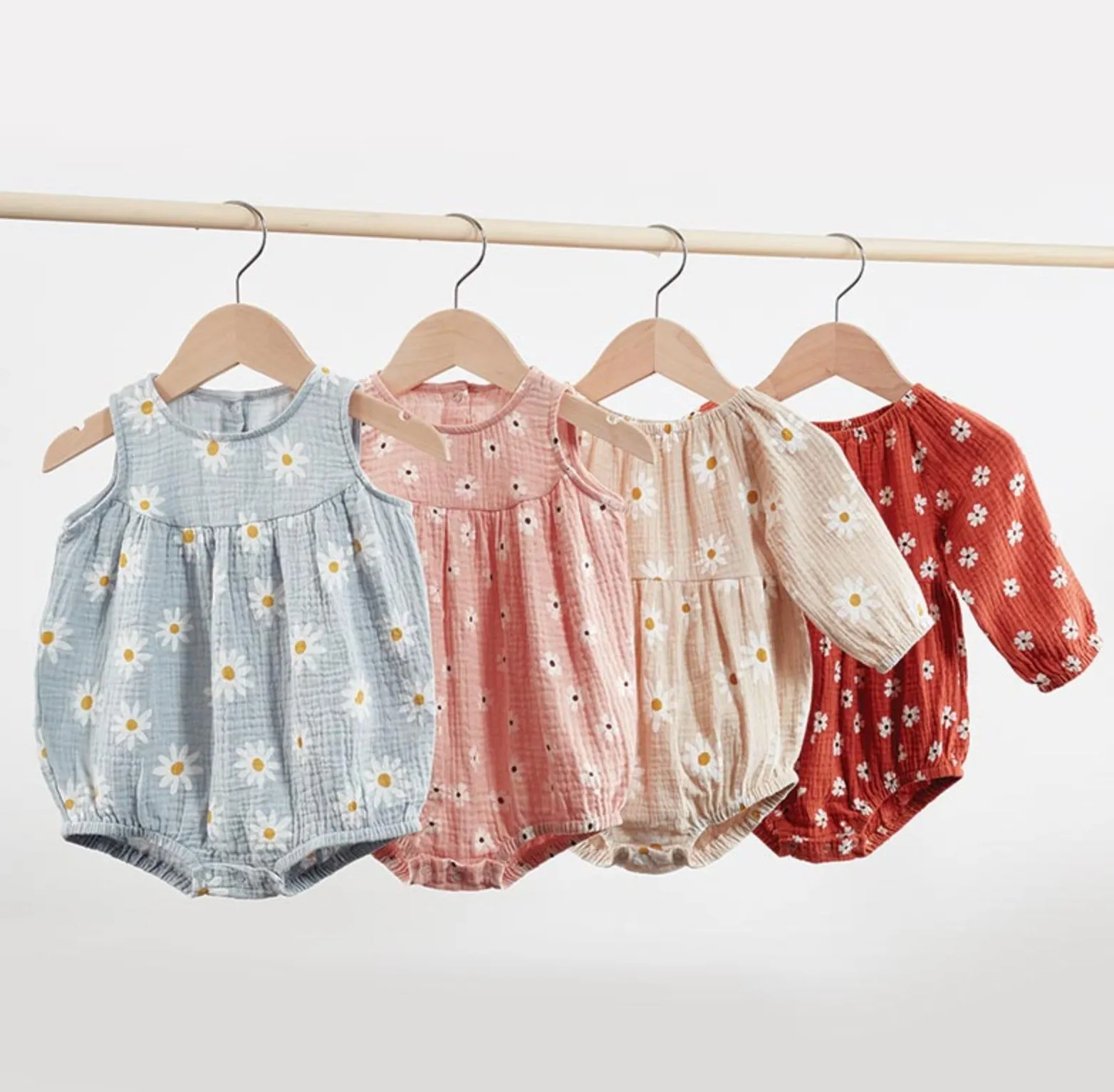 Long Sleeve Romper - Floral