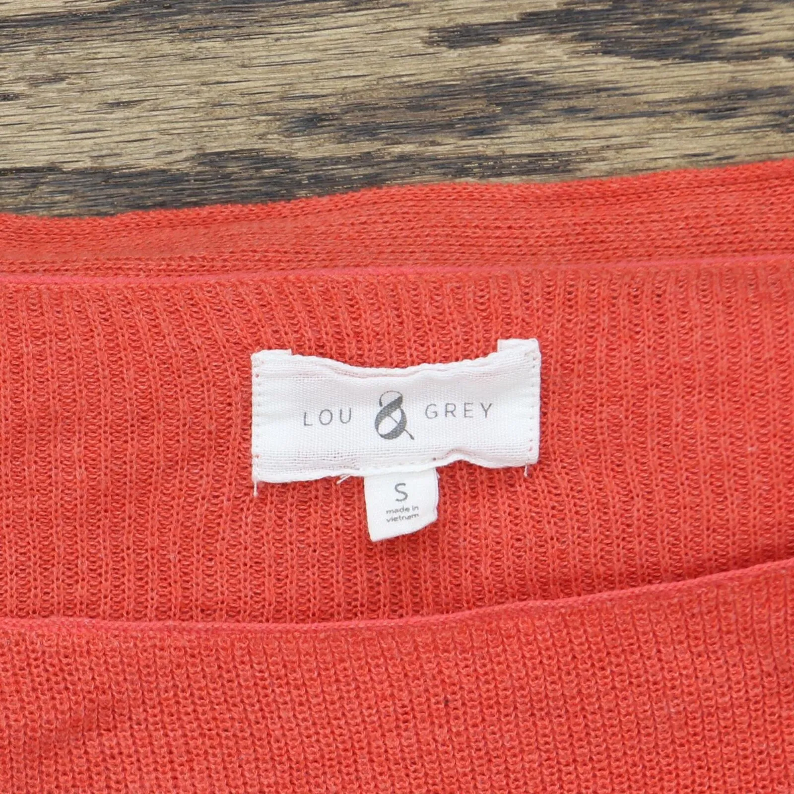 Lou & Grey Womens Lightweight Pullover Sweater Long Sleeve Red Orange S