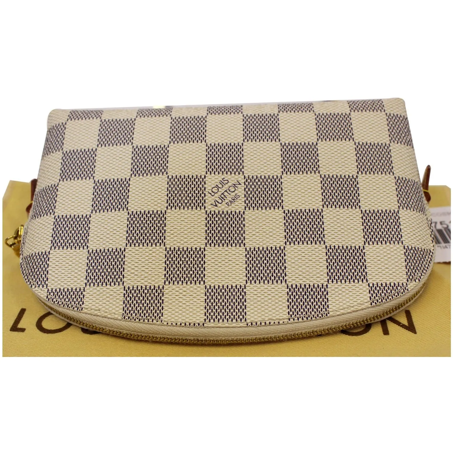 LOUIS VUITTON Damier Azur Cosmetic Pouch White