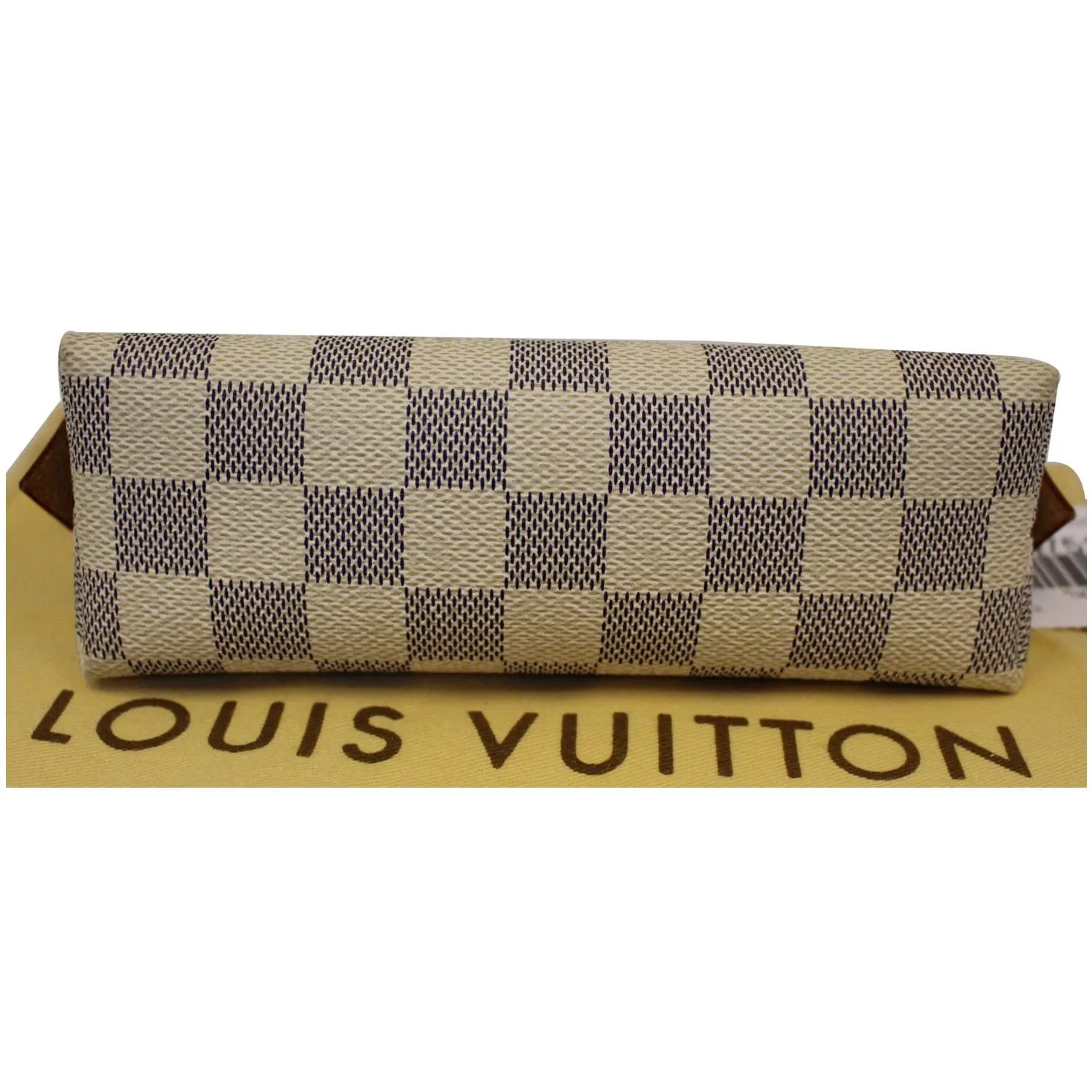 LOUIS VUITTON Damier Azur Cosmetic Pouch White