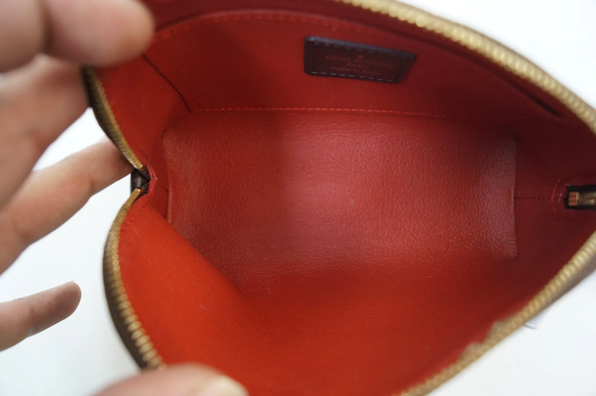 LOUIS VUITTON Damier Ebene Pochette Cosmetic Pouch