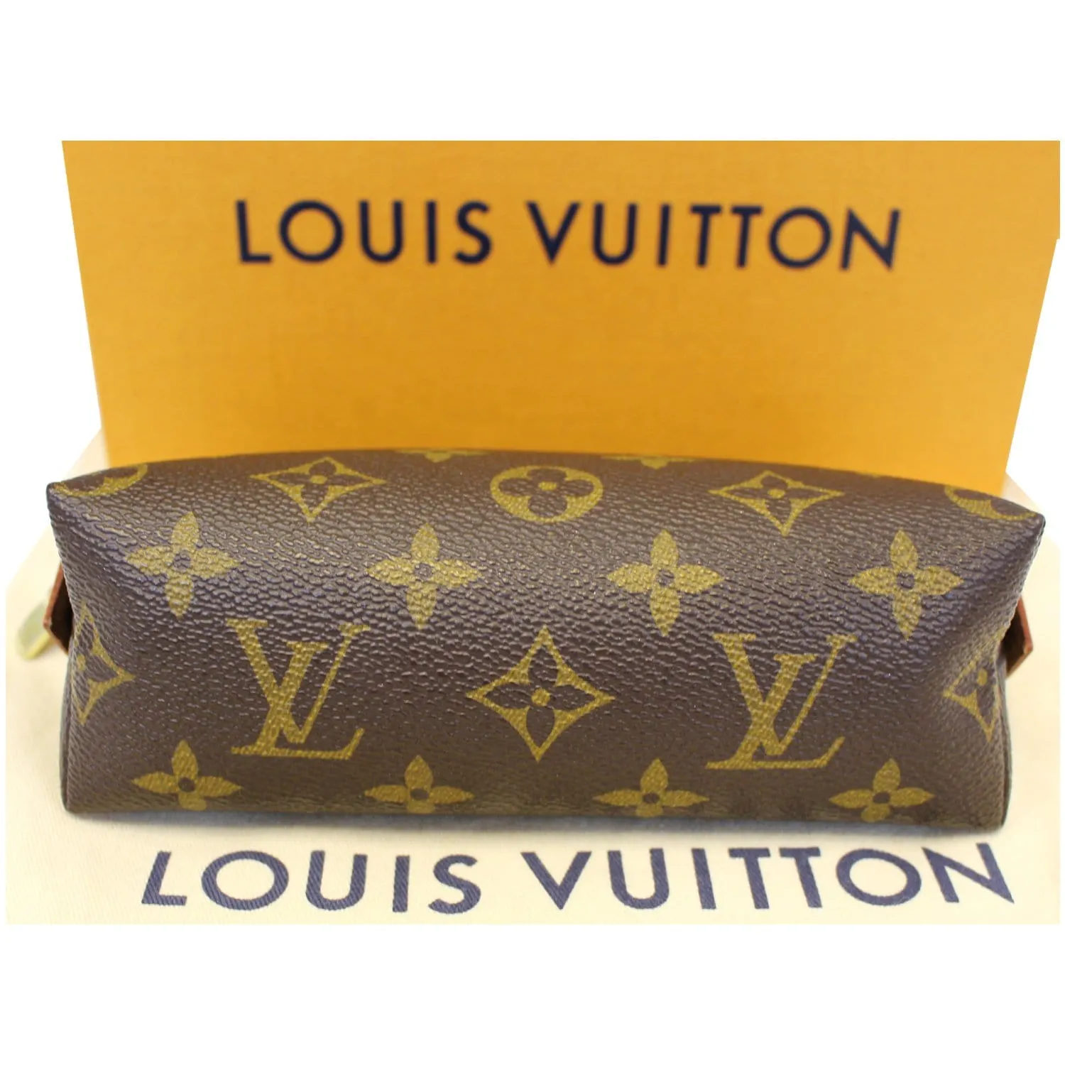 LOUIS VUITTON Monogram Canvas Cosmetic Pouch Brown