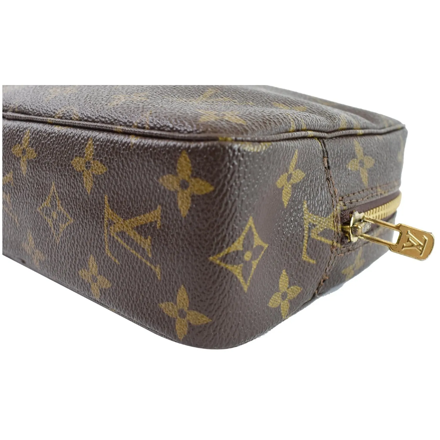 LOUIS VUITTON Trousse Toilette 23 Monogram Canvas Cosmetic Pouch Brown