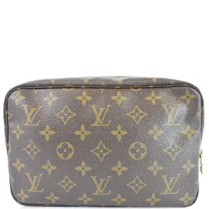 LOUIS VUITTON Trousse Toilette 23 Monogram Canvas Cosmetic Pouch Brown