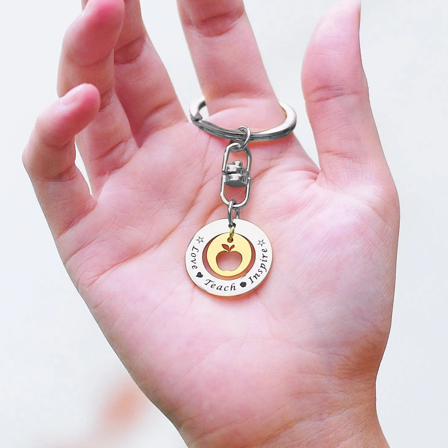 Love Teach Inspire Teacher Keyring