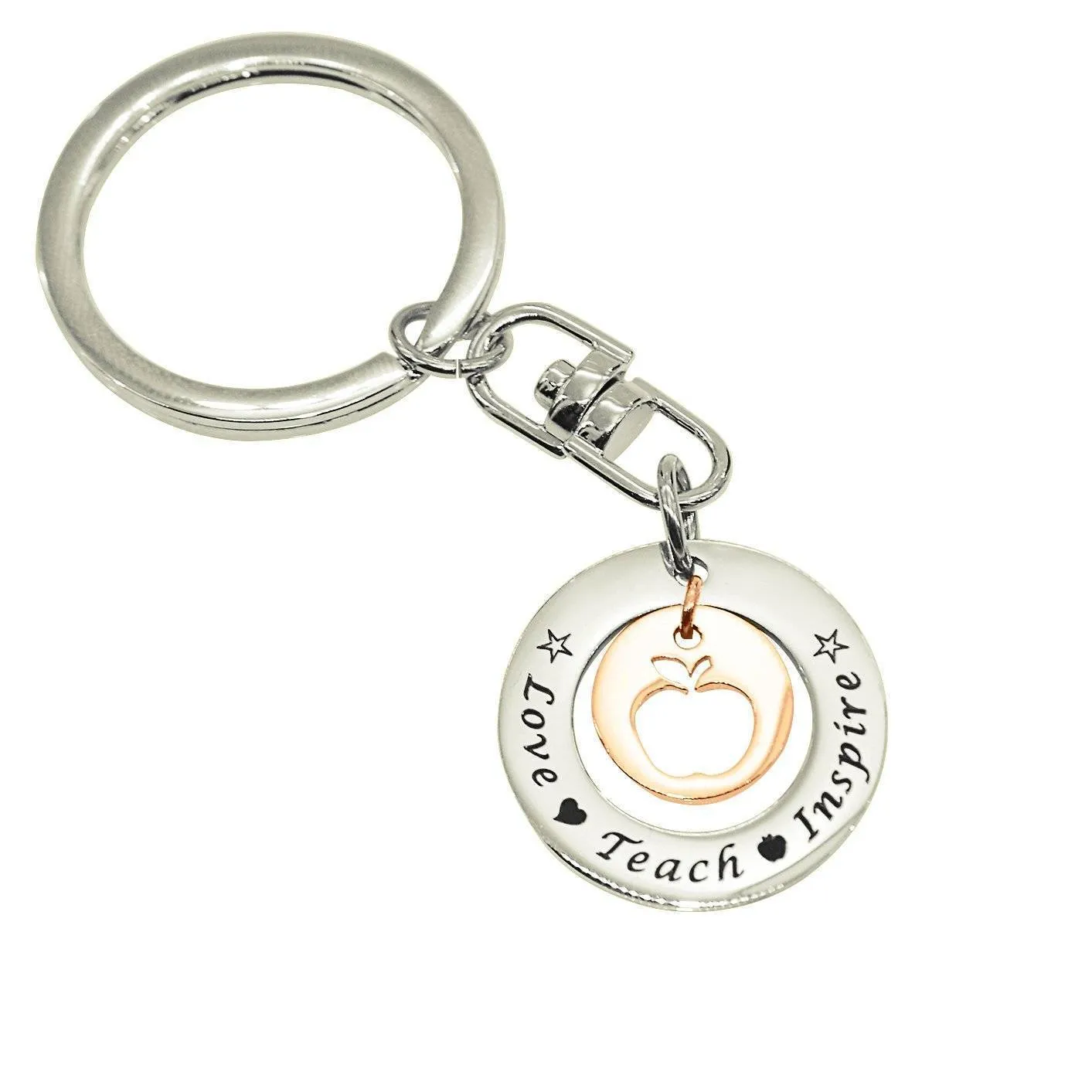 Love Teach Inspire Teacher Keyring