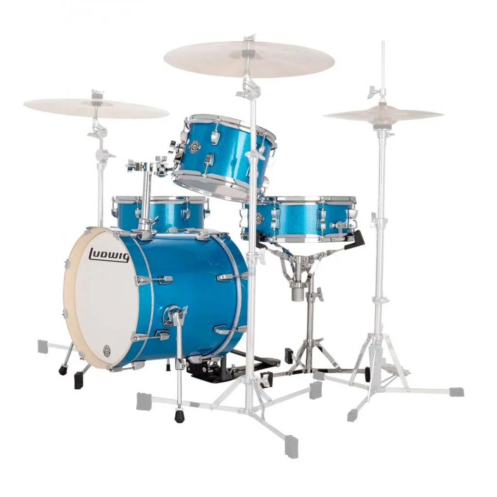 Ludwig Breakbeats 4-Piece Shell Pack - Blue Sparkle