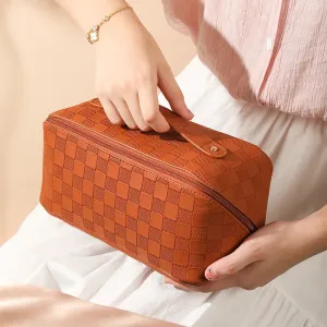Luxury Designer Makeup Organizer Bag - Large Capacity, Portable Cosmetic Case