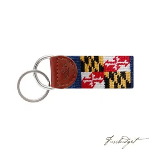Maryland Flag Needlepoint Key Fob