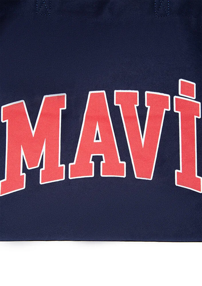 Mavi Logo Printed Navy Bag