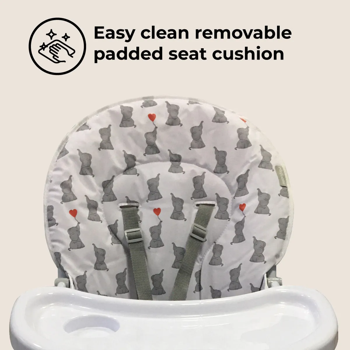 MBHC1 Compact Highchair - Elephants