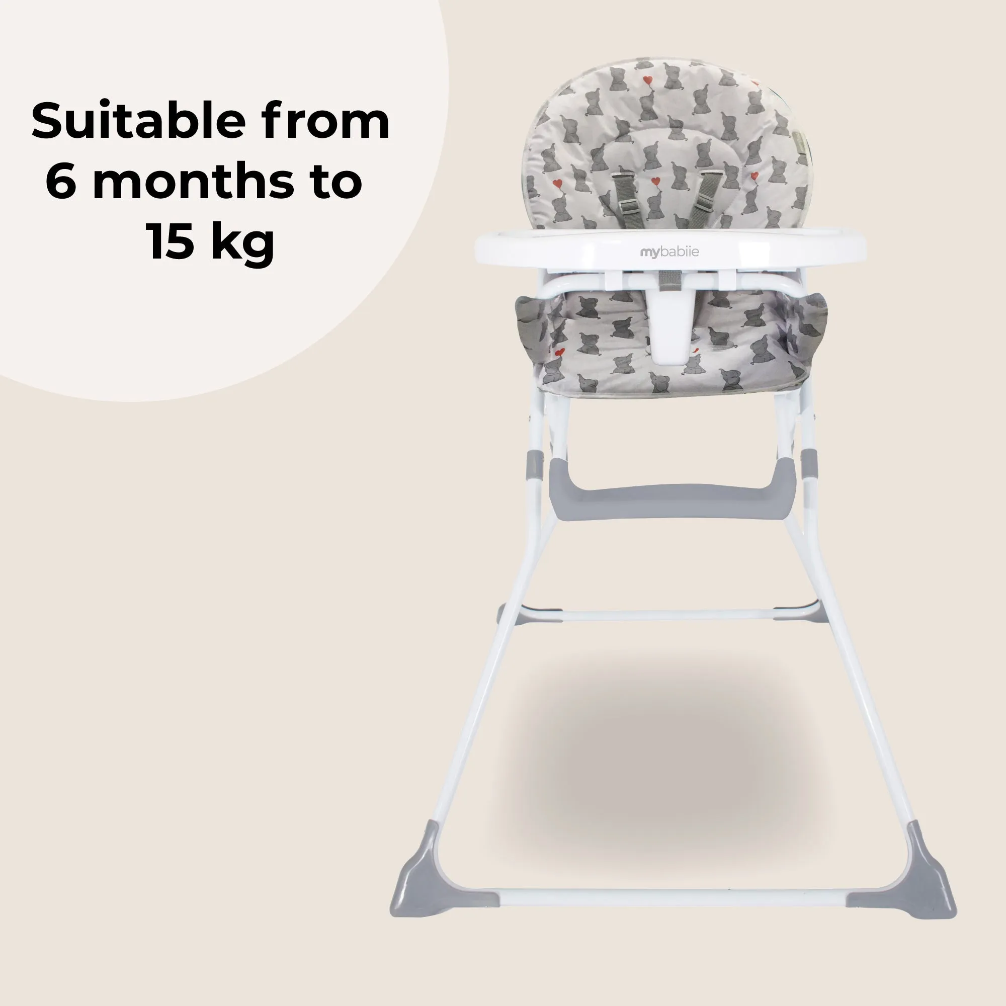 MBHC1 Compact Highchair - Elephants
