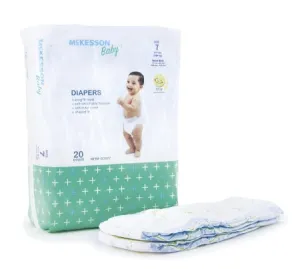 McKesson Baby Diaper, 41  lbs, SIZE 7, Disposable, McKesson BDSZ7, CS/80