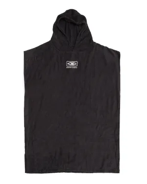 Mens Lightweight Hooded Poncho Black