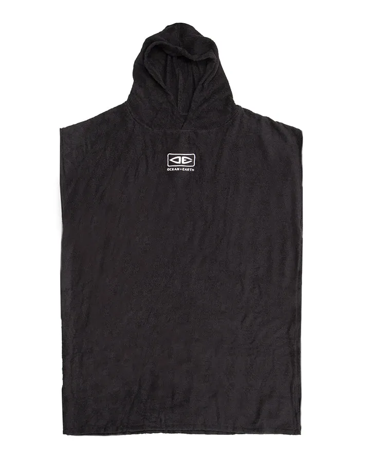 Mens Lightweight Hooded Poncho Black