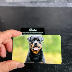 Metal Color Photo Card; Pet Loss Wallet Insert Keepsake