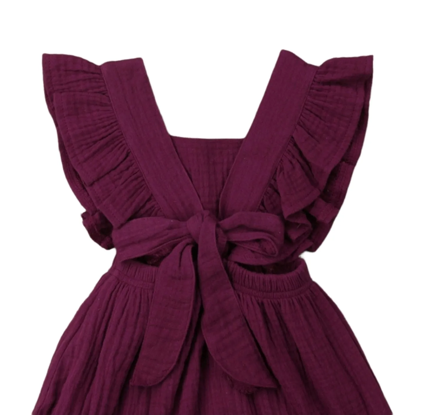 Mila Ruffle Romper Burgundy