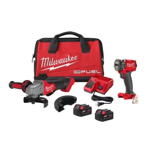 Milwaukee 2991-22 M18 FUEL Compact Impact Wrench & Grinder 2-Tool Combo Kit