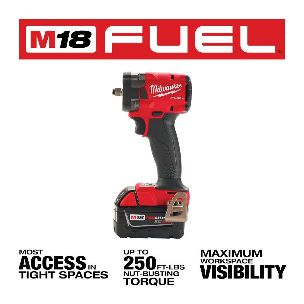 Milwaukee 2991-22 M18 FUEL Compact Impact Wrench & Grinder 2-Tool Combo Kit