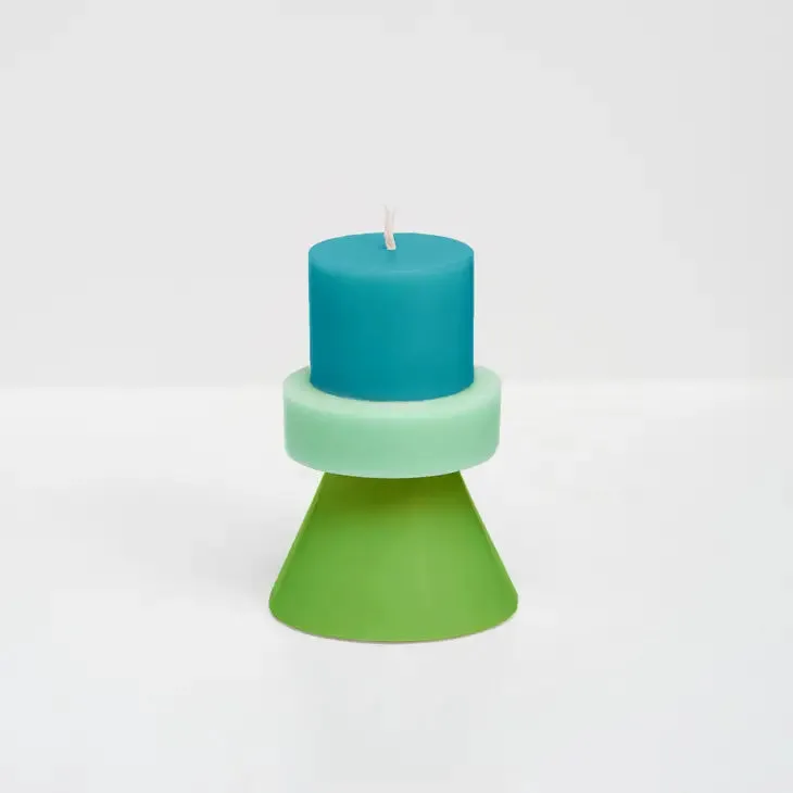 Mini Stack Candle | Green / Green / Green