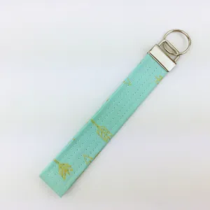 Mint with Gold Arrow Key Fob.