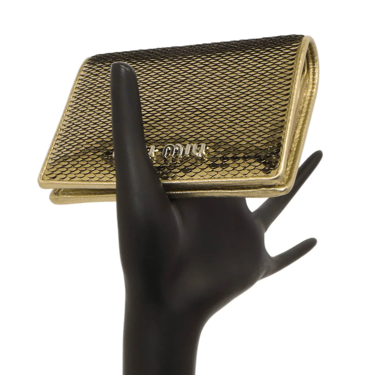 Miu Miu Gold Sequin Wallet
