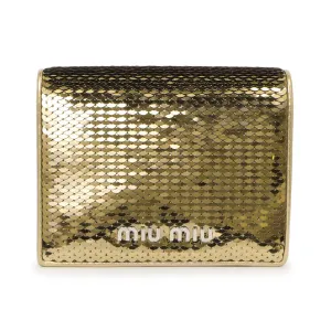 Miu Miu Gold Sequin Wallet