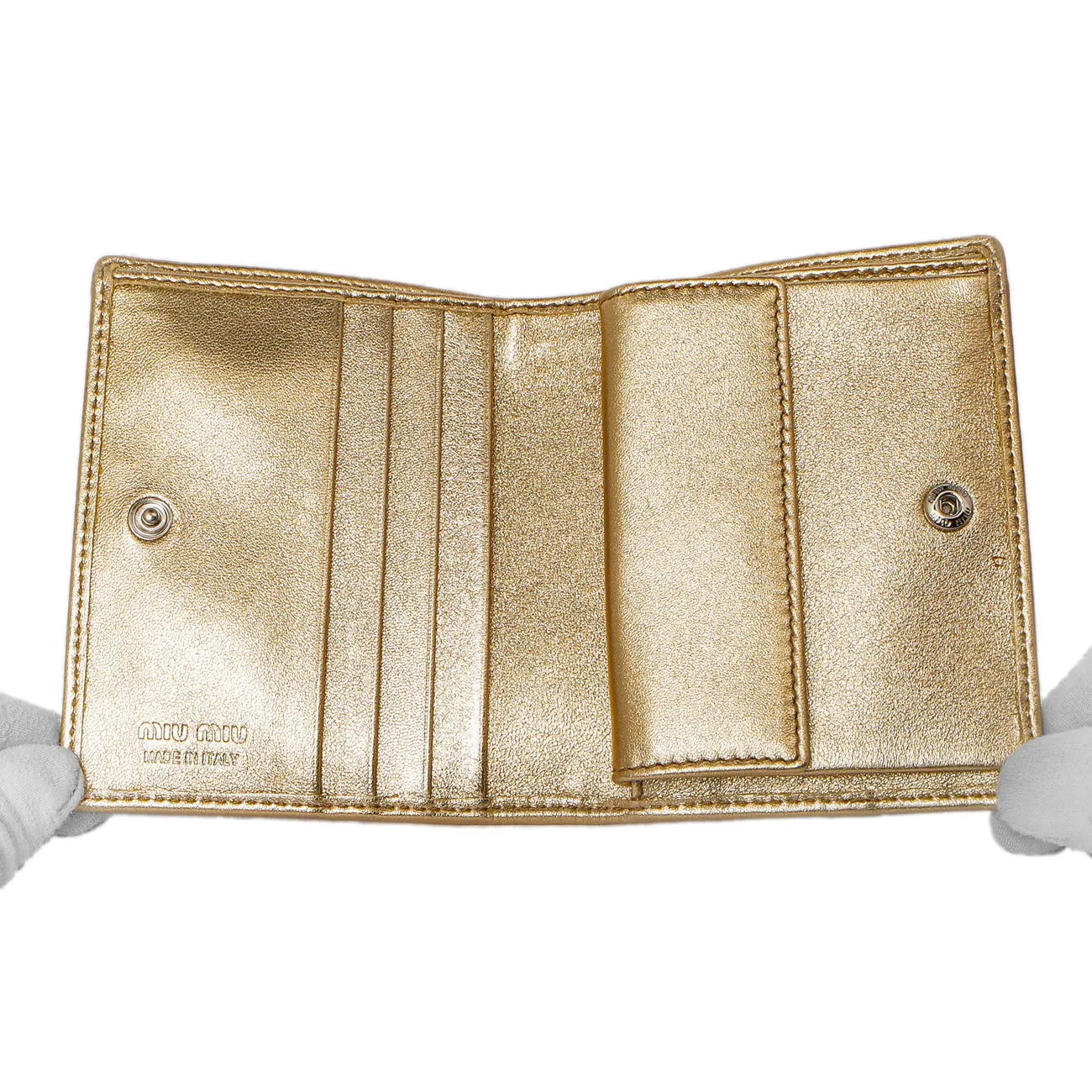 Miu Miu Gold Sequin Wallet
