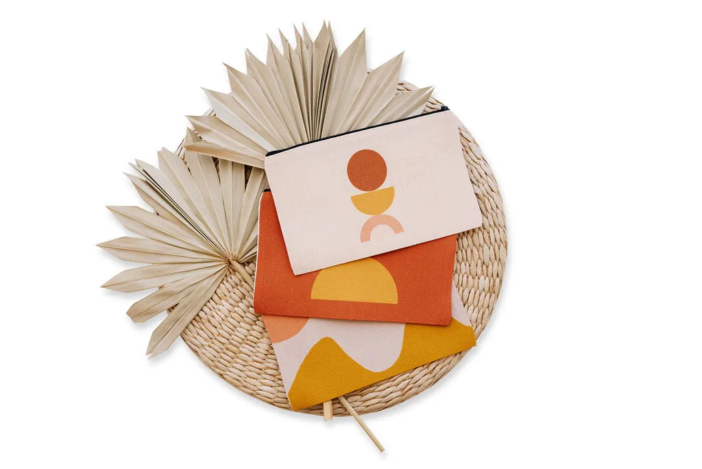 Mod Geometric Cosmetic Pouch, College Student Gift, Mother's Day Gift,Christmas Gift