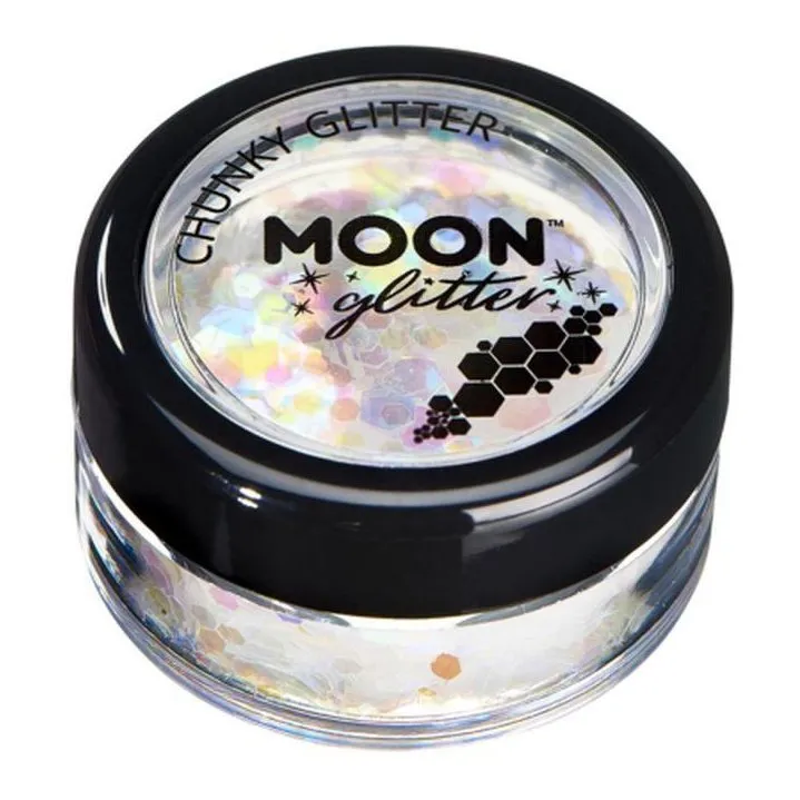 Moon Glitter Iridescent Chunky Glitter, White