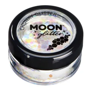 Moon Glitter Iridescent Chunky Glitter, White