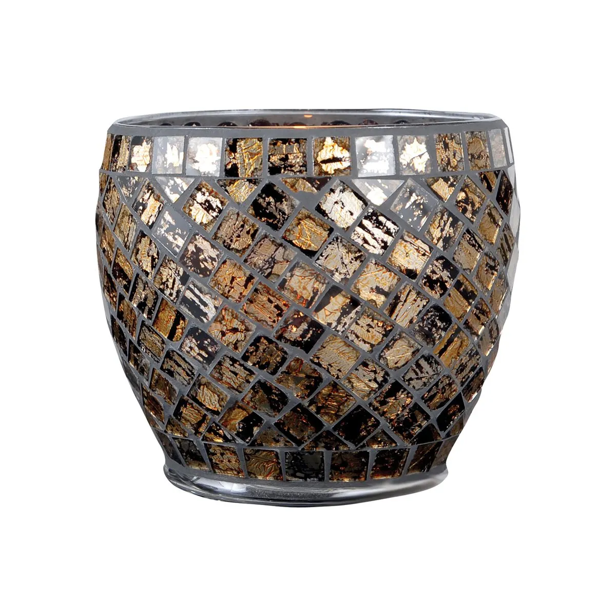 Mosaic Glass Pillar Holder