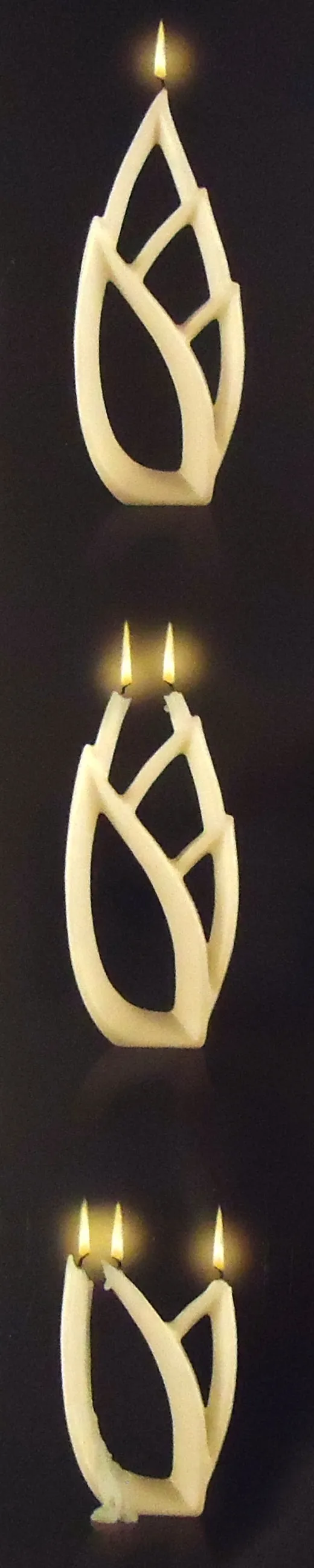 Multi-Flame Candle - Large Red Leaf