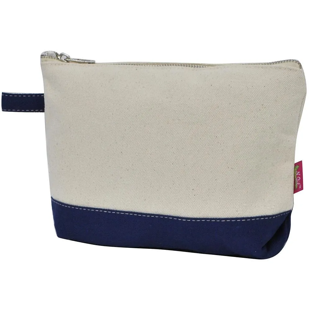 Navy NGIL Large Jute Cosmetic Case