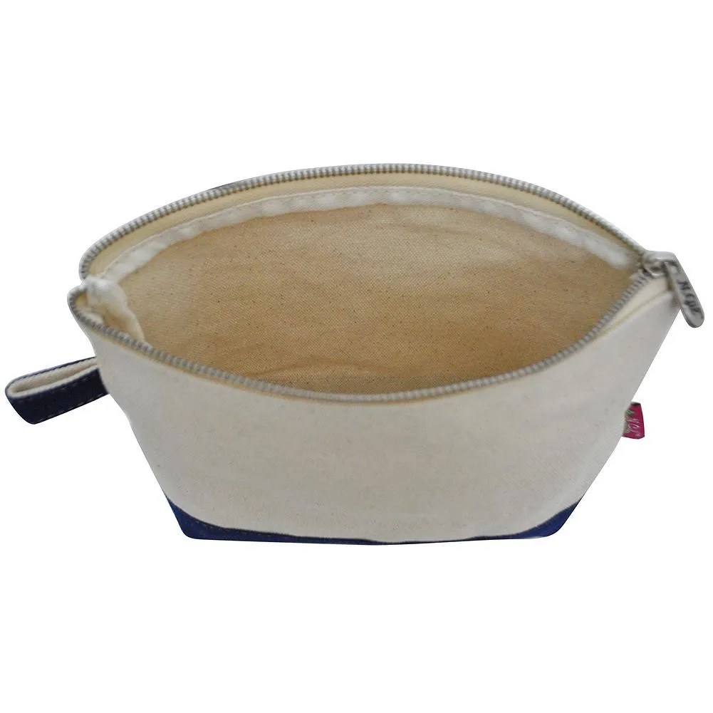 Navy NGIL Large Jute Cosmetic Case