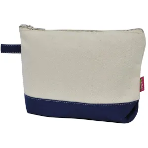 Navy NGIL Large Jute Cosmetic Case