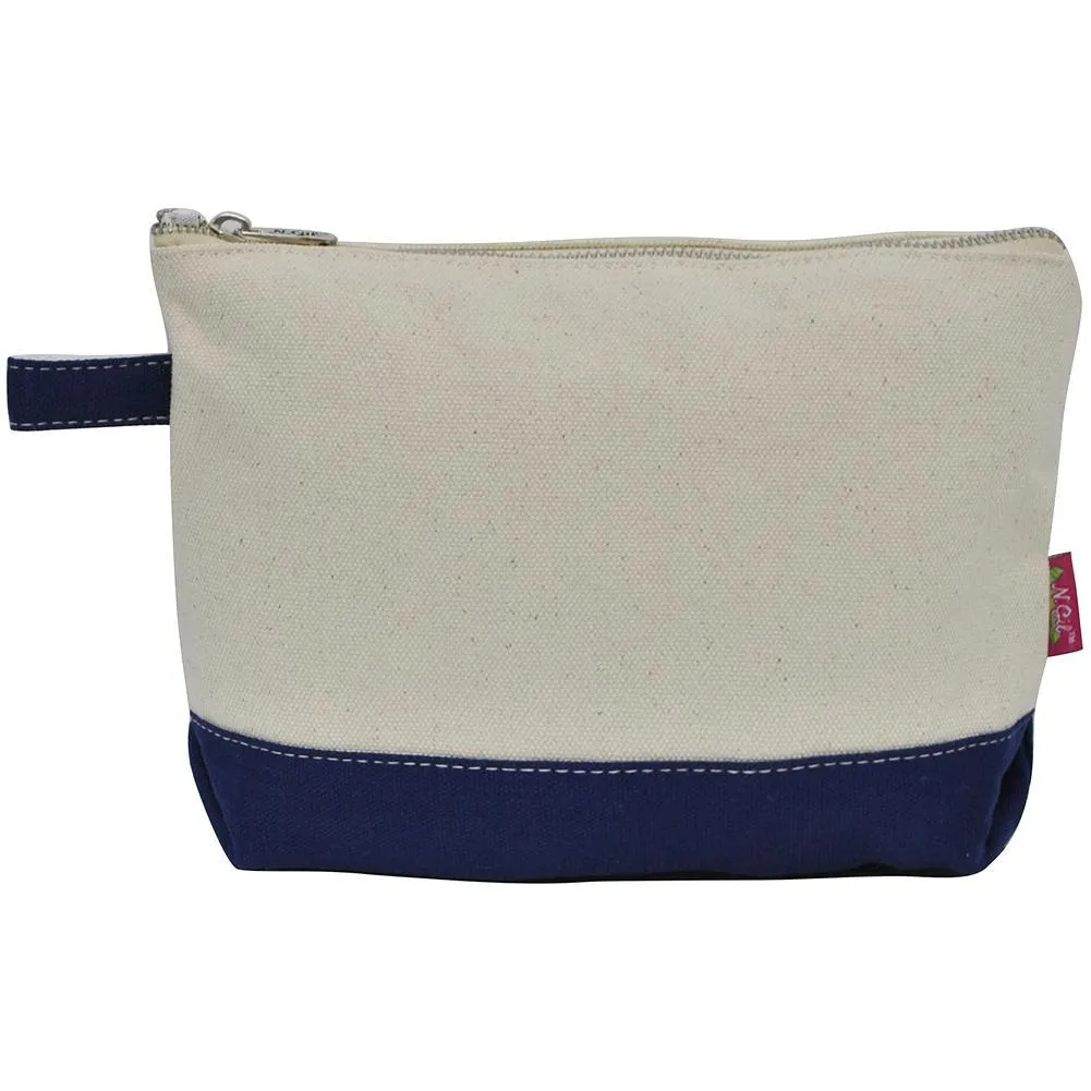 Navy NGIL Large Jute Cosmetic Case