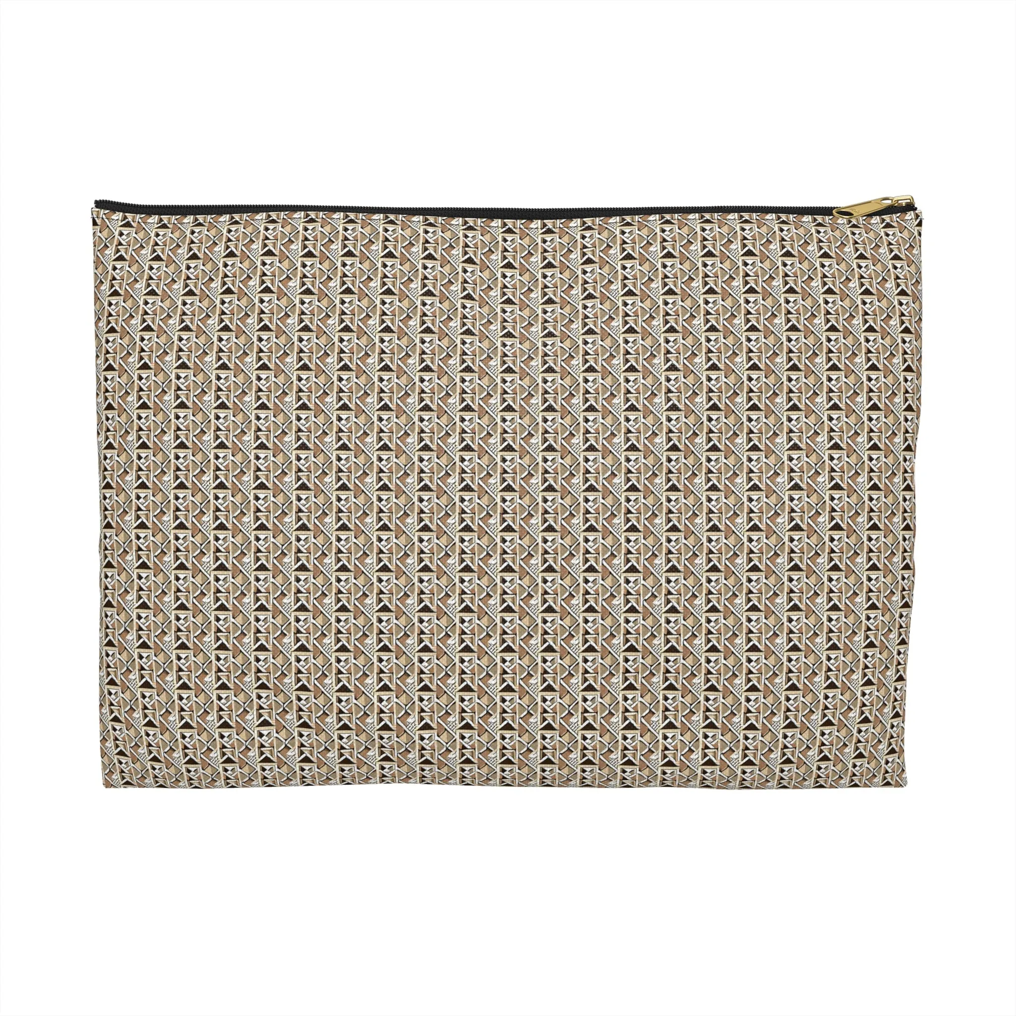 Neutral Color Pattern Cosmetic Travel Bag