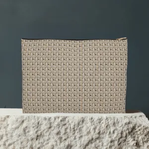 Neutral Color Pattern Cosmetic Travel Bag