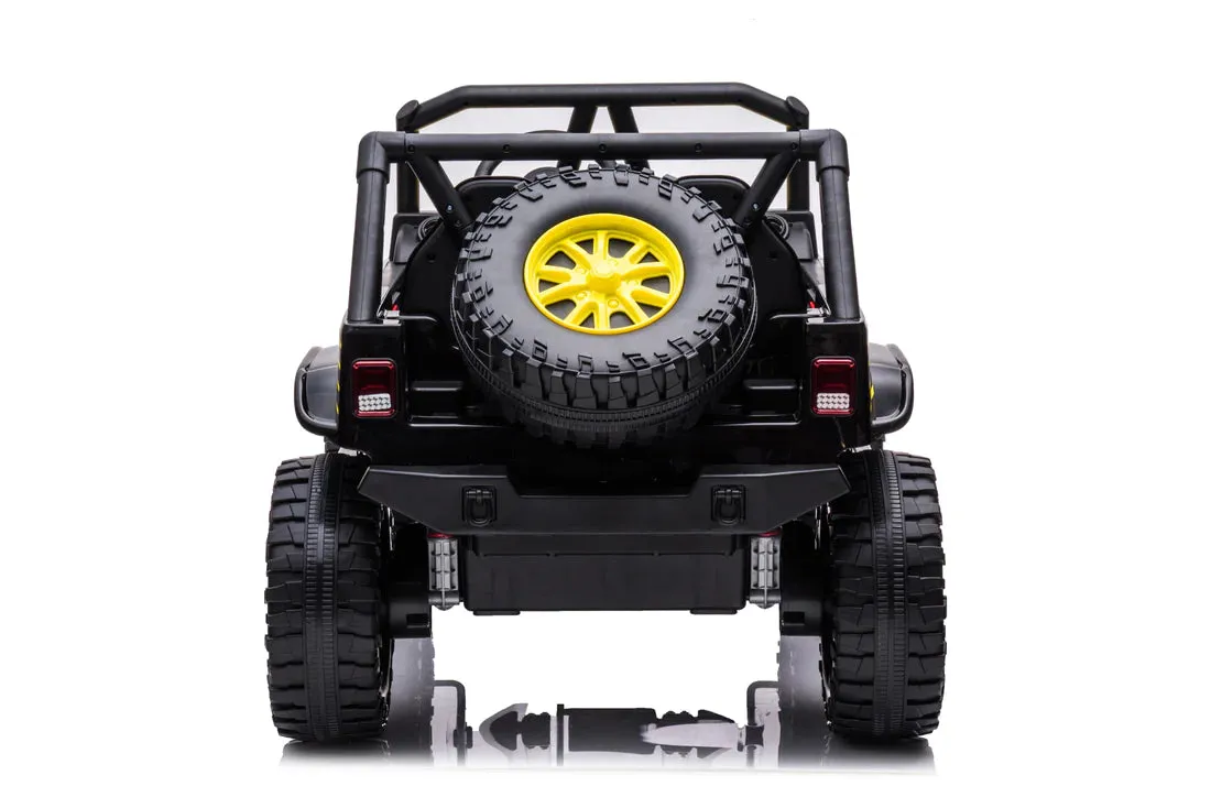 New 2025 | 24V 4x4 Jeep 2 Seater Ride On Upgraded | LED Lights | Leather Seats | Rubber Tires | Remote | 3-10 KPH