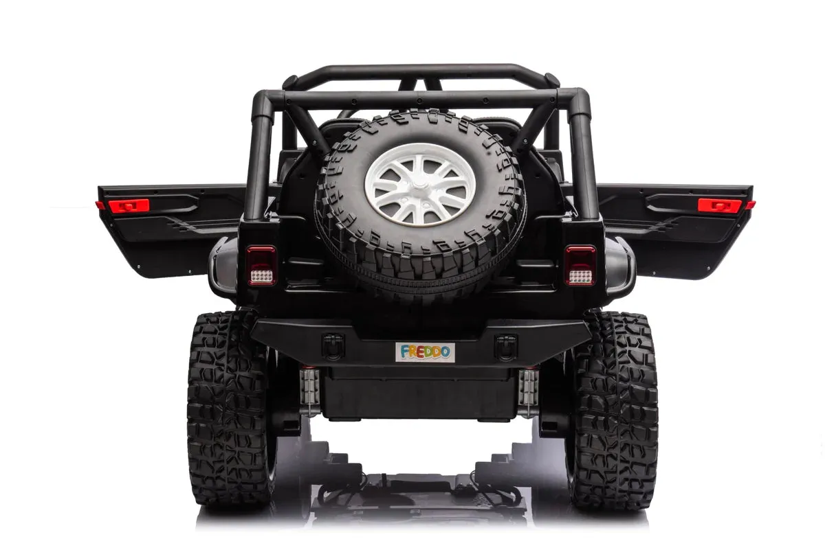 New 2025 | 24V 4x4 Jeep 2 Seater Ride On Upgraded | LED Lights | Leather Seats | Rubber Tires | Remote | 3-10 KPH