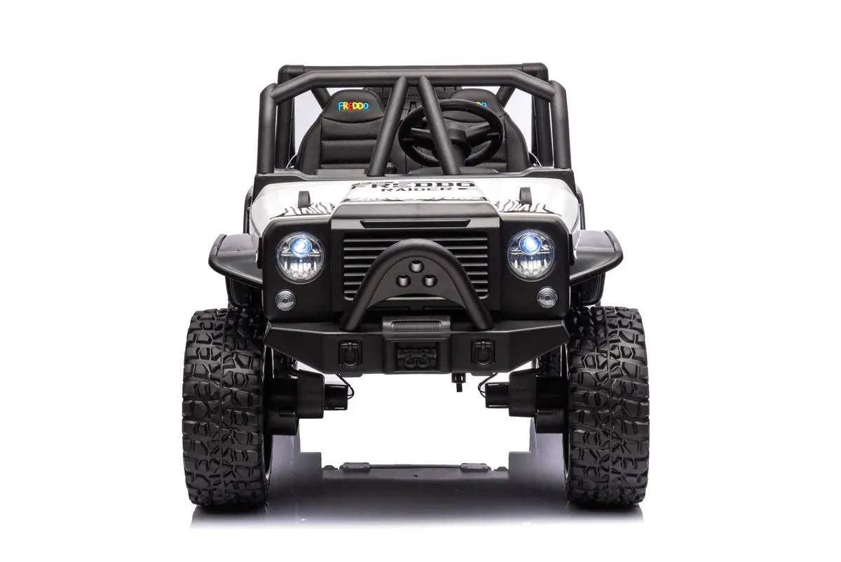 New 2025 | 24V 4x4 Jeep 2 Seater Ride On Upgraded | LED Lights | Leather Seats | Rubber Tires | Remote | 3-10 KPH