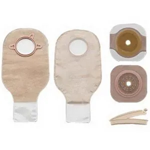 New Image Two-Piece Drainable Ostomy Kit, Cut-to-Fit Stoma up to 3-1/2" (89mm), Flange 4" (102mm), Sterile,  Clamp Closure - Box of 5