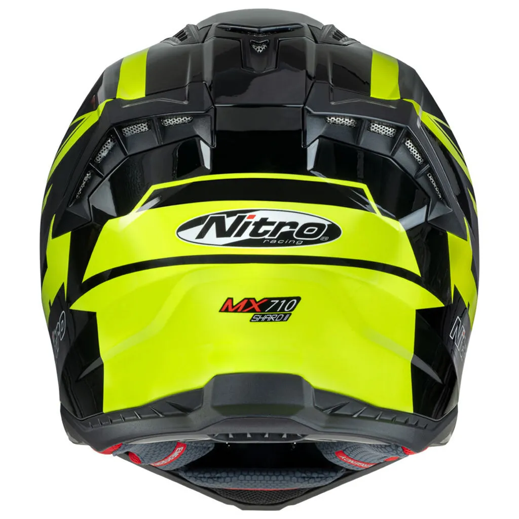 Nitro - MX710 Shard 2 Yellow/Black Helmet