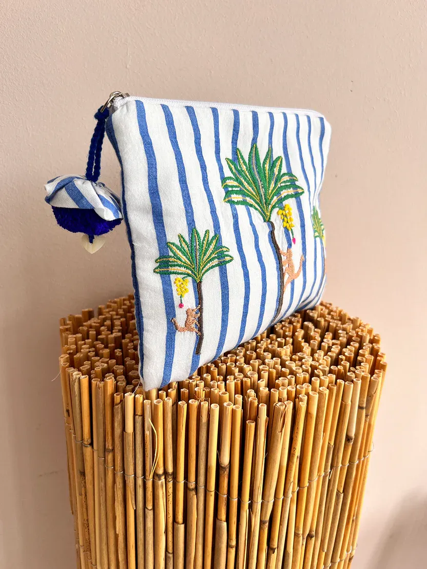 NM - Ortiga Pouch | Blue Palm