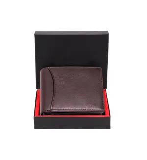 NOBILITY Rfid Protected Leather Wallet For Men, Brown