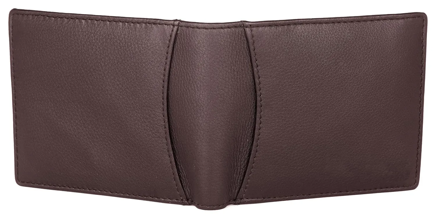 NOBILITY Rfid Protected Leather Wallet For Men, Brown